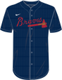 Nike Atlanta Braves Youth Institutional Full Button Jersey Fan Gear MLB Atlanta Braves