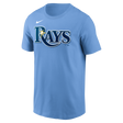 Nike Tampa Bay Rays Adult Institiutional Short Sleeve Cotton Tee Fan Gear MLB Tampa Bay Rays