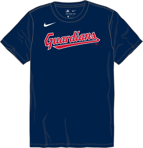 Nike Cleveland Guardians Youth Institutional Short Sleeve Crew Neck Tee Fan Gear MLB Cleveland Guardians