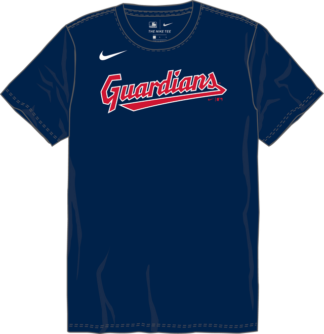 Nike Cleveland Guardians Youth Institutional Short Sleeve Crew Neck Tee