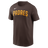 Nike San Diego Padres Adult Institiutional Short Sleeve Cotton Tee Fan Gear MLB San Diego Padres