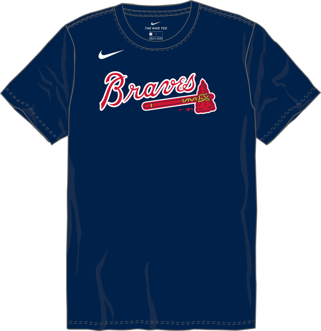 Nike Atlanta Braves Youth Institutional Short Sleeve Cotton Tee