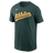 Nike Oakland Athletics Adult Institiutional Short Sleeve Cotton Tee Fan Gear MLB Oakland Athletics