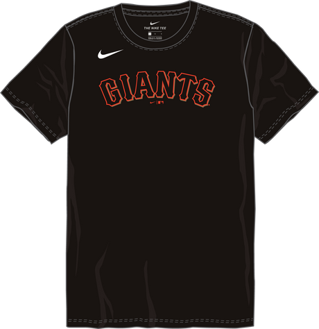 Nike San Francisco Giants Youth Institutional Short Sleeve Cotton Tee Fan Gear MLB San Francisco Giants