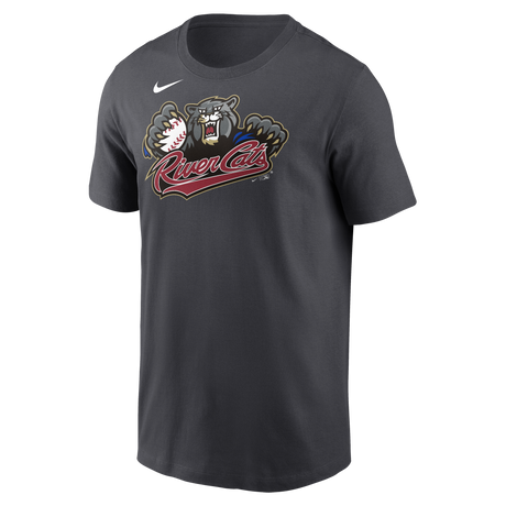 Nike Sacramento River Cats Men's Nike Short Sleeve Club Crew Tee Fan Gear MiLB Sacramento River Cats