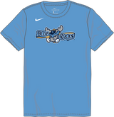 Nike Wilmington Blue Rocks Youth Institutional Short Sleeve Cotton Tee Fan Gear MiLB Wilmington Blue Rocks
