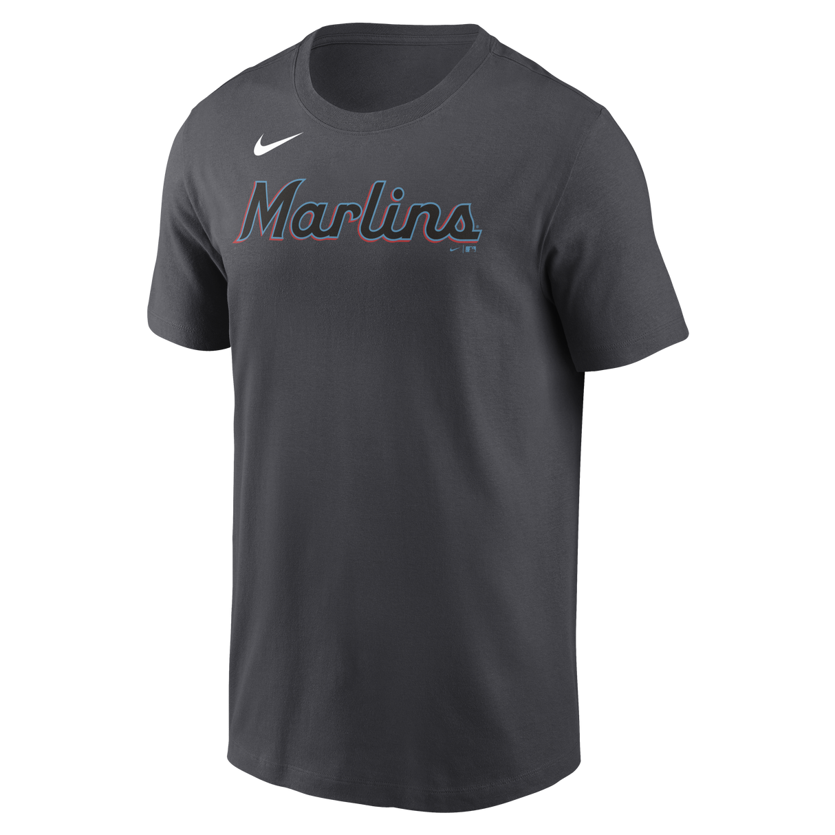 Nike Miami Marlins Adult Institiutional Short Sleeve Cotton Tee Fan Gear MLB Miami Marlins