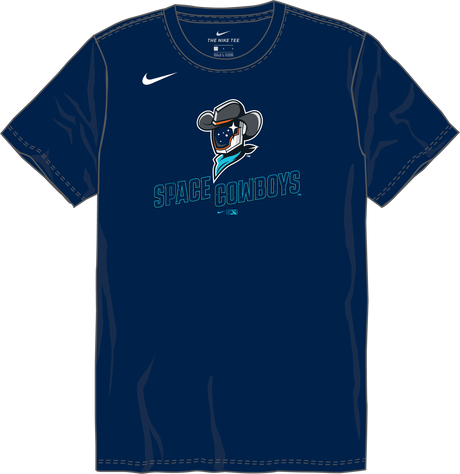 Nike Sugar Land Space Cowboys Youth Institiutional Short Sleeve Cotton Tee Fan Gear MiLB Sugar Land Space Cowboys