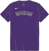 Nike Colorado Rockies Youth Institutional Short Sleeve Cotton Tee Fan Gear MLB Colorado Rockies