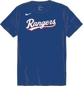 Nike Texas Rangers Youth Institutional Short Sleeve Cotton Tee