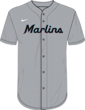 Nike Miami Marlins Youth Institutional Full Button Jersey Fan Gear MLB Miami Marlins
