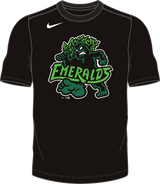 Nike Eugene Emeralds Adult Institiutional Short Sleeve Cotton Tee Fan Gear MiLB Eugene Emeralds