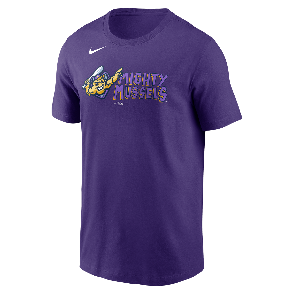 Nike Fort Myers Mighty Mussels Adult Institiutional Short Sleeve Cotton Tee Fan Gear MiLB Fort Myers Mighty Mussels