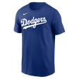 Nike Los Angeles Dodgers Adult Institiutional Short Sleeve Cotton Tee Fan Gear MLB Los Angeles Dodgers