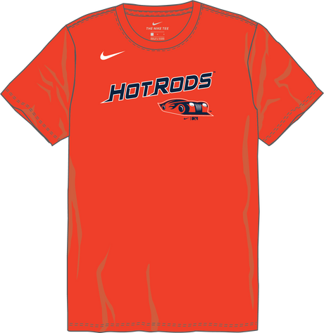 Nike Bowling Green Hot Rods Youth Institutional Short Sleeve Cotton Tee Fan Gear MiLB Bowling Green Hot Rods