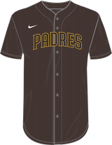 Nike San Diego Padres Youth Institutional Full Button Jersey Fan Gear MLB San Diego Padres