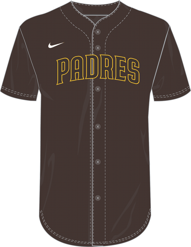 Nike San Diego Padres Youth Institutional Full Button Jersey