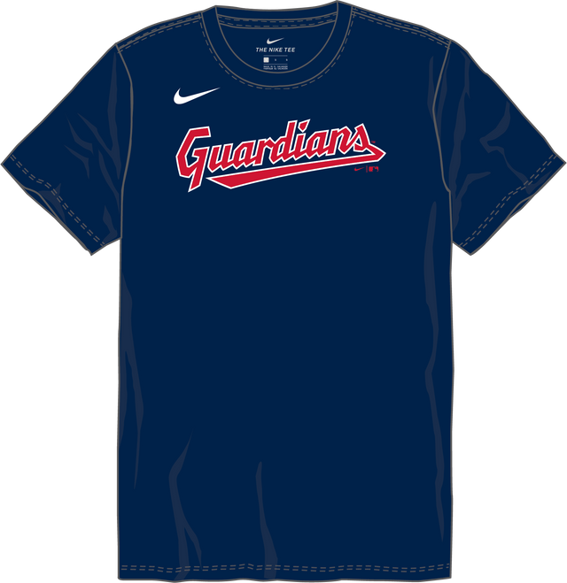 Nike Cleveland Guardians Youth Institutional Short Sleeve Cotton Tee
