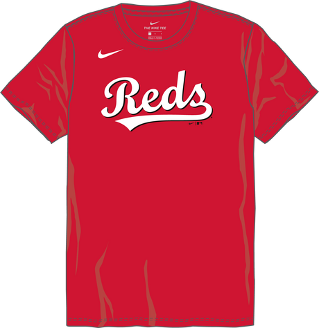 Nike Cincinnati Reds Youth Institutional Short Sleeve Cotton Tee Fan Gear MLB Cincinnati Reds