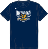 Nike Charleston River Dogs Youth Institutional Short Sleeve Cotton Tee Fan Gear MiLB Charleston River Dogs