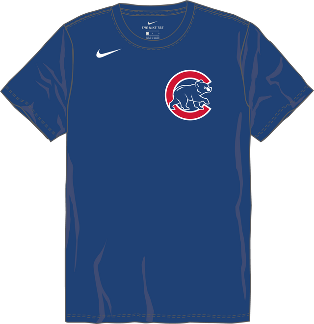 Nike Chicago Cubs Youth Institutional Short Sleeve Cotton Tee