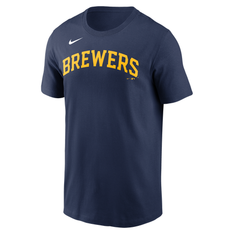 Nike Milwaukee Brewers Adult Institiutional Short Sleeve Cotton Tee Fan Gear MLB Milwaukee Brewers