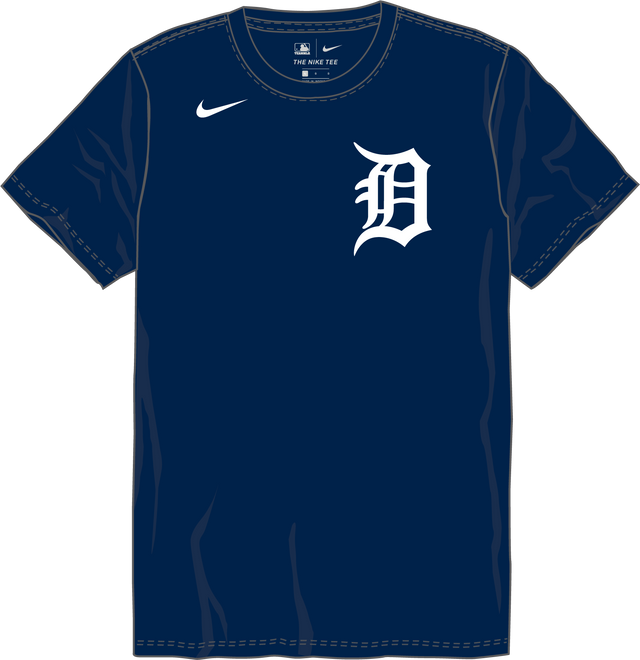 Nike Detroit Tigers Youth Institutional Short Sleeve Crew Neck Tee