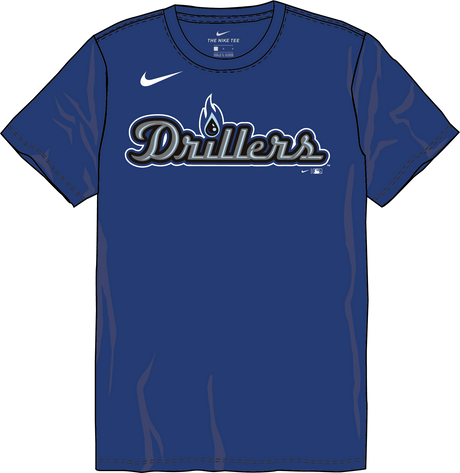 Nike Tulsa Drillers Youth Crew Neck Cotton Tee Fan Gear MiLB Tulsa Drillers