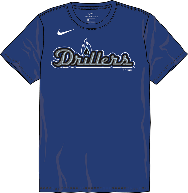 Nike Tulsa Drillers Youth Crew Neck Cotton Tee