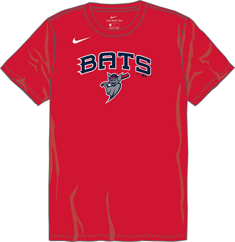 Nike Louisville Bats Youth Institutional Short Sleeve Cotton Tee Fan Gear MiLB Louisville Bats