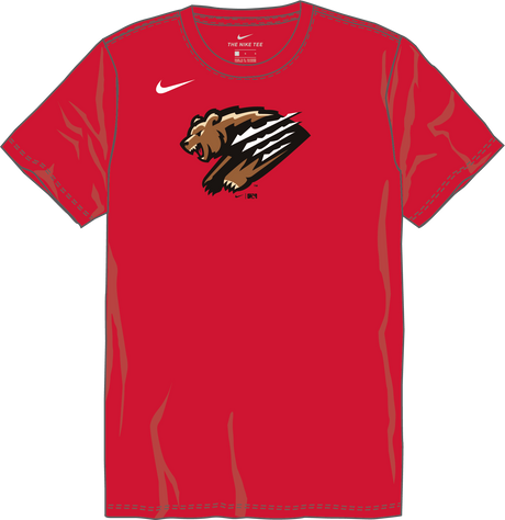 Nike Fresno Grizzlies Youth Institutional Short Sleeve Cotton Tee Fan Gear MiLB Fresno Grizzlies