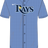 Nike Tampa Bay Rays Youth Institutional Full Button Jersey Fan Gear MLB Tampa Bay Rays