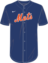 Nike New York Mets Youth Institutional Full Button Jersey Fan Gear MLB New York Mets