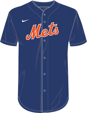 Nike New York Mets Youth Institutional Full Button Jersey
