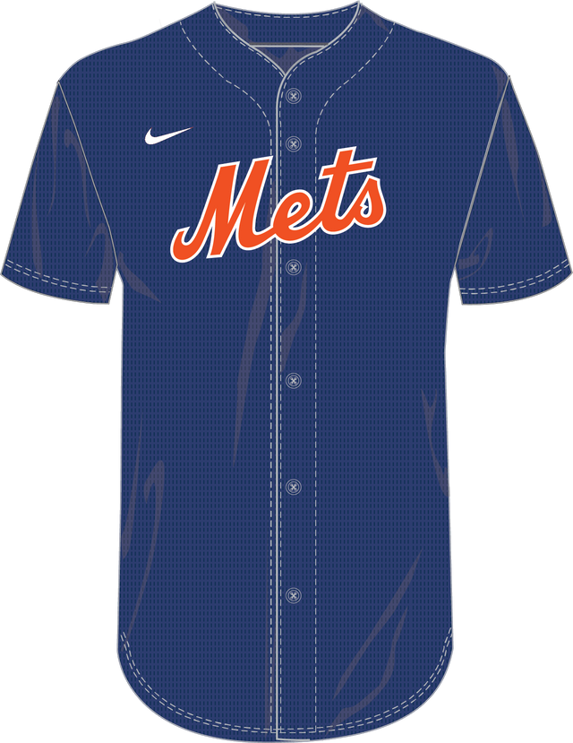 Nike New York Mets Youth Institutional Full Button Jersey