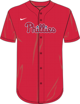 Nike Philadelphia Phillies Youth Institutional Full Button Jersey Fan Gear MLB Philadelphia Phillies