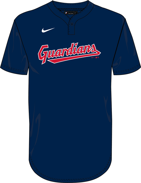 Nike Cleveland Guardians Youth Institutional 1 Button Pullover Fan Gear MLB Cleveland Guardians