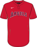 Nike Los Angeles Angels Youth Institutional 1 Button Pullover Fan Gear MLB Los Angeles Angels