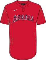Nike Los Angeles Angels Youth Institutional 1 Button Pullover Fan Gear MLB Los Angeles Angels