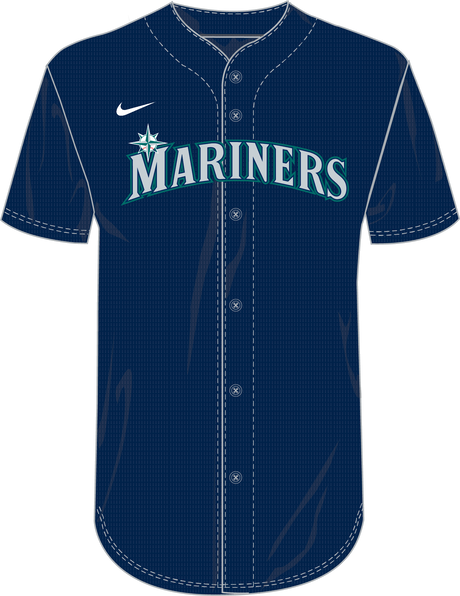 Nike Seattle Mariners Youth Institutional Full Button Jersey Fan Gear MLB Seattle Mariners
