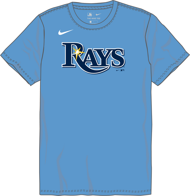 Nike Tampa Bay Rays Youth Institutional Short Sleeve Crew Neck Tee