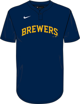 Nike Milwaukee Brewers Youth Institutional 1 Button Pullover Fan Gear MLB Milwaukee Brewers