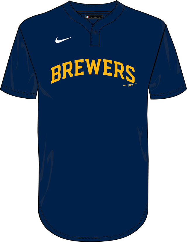 Nike Milwaukee Brewers Youth Institutional 1 Button Pullover