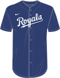 Nike Kansas City Royals Youth Institutional Full Button Jersey Fan Gear MLB Kansas City Royals