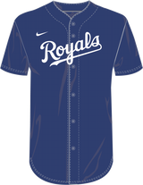 Nike Kansas City Royals Youth Institutional Full Button Jersey Fan Gear MLB Kansas City Royals