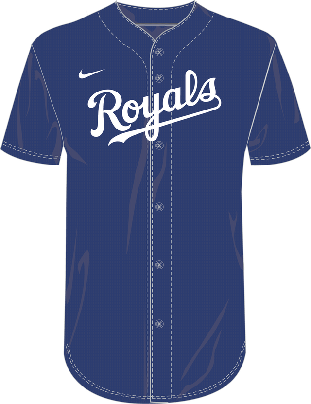 Nike Kansas City Royals Youth Institutional Full Button Jersey