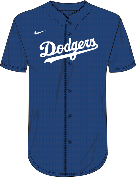 Nike Los Angeles Dodgers Youth Institutional Full Button Jersey Fan Gear MLB Los Angeles Dodgers