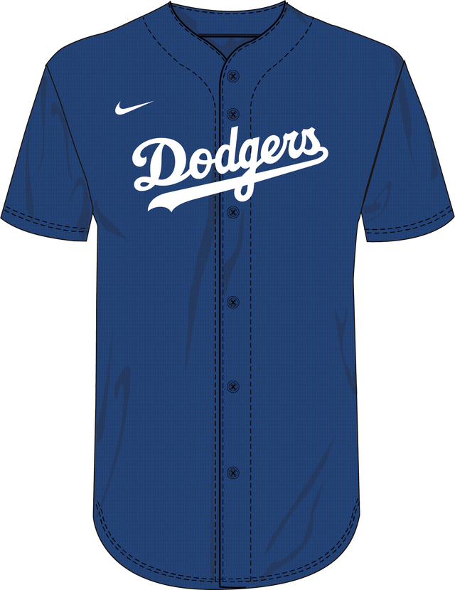 Nike Los Angeles Dodgers Youth Institutional Full Button Jersey