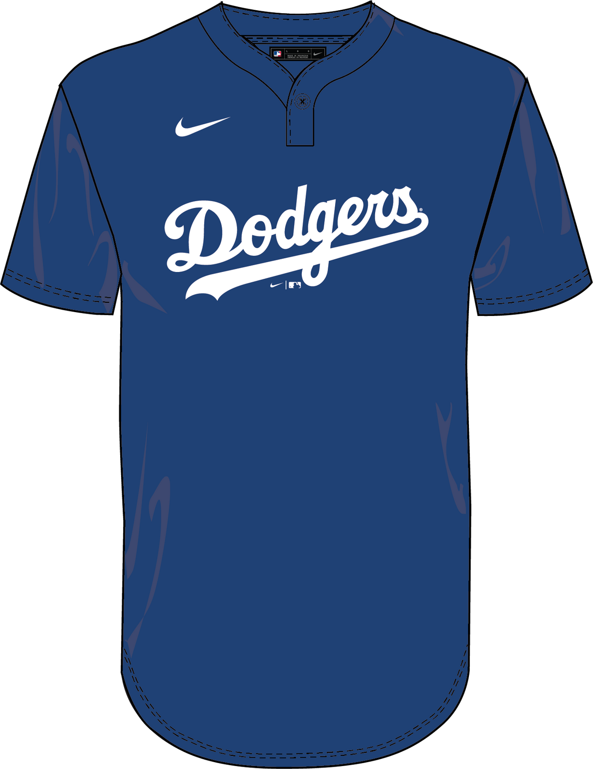 Nike Los Angeles Dodgers Youth Institutional 1 Button Pullover Fan Gear MLB Los Angeles Dodgers
