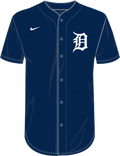Nike Detroit Tigers Youth Institutional Full Button Jersey Fan Gear MLB Detroit Tigers